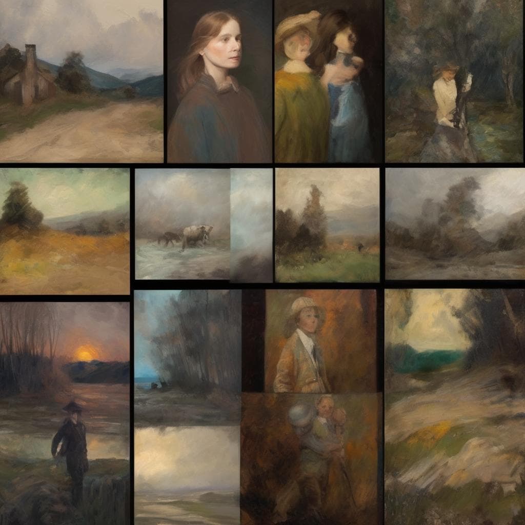 Ομορφες εικόνες με πανέμορφα τοπία και ανθρώπινες μορφές, εκφράζουν το συναισθηματικό χρώμα και την τέχνη της ζωγραφικής.